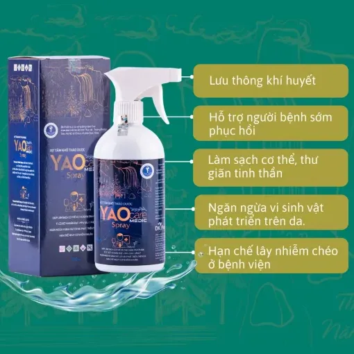 Xịt tắm khô thảo dược Yaocare medic spray