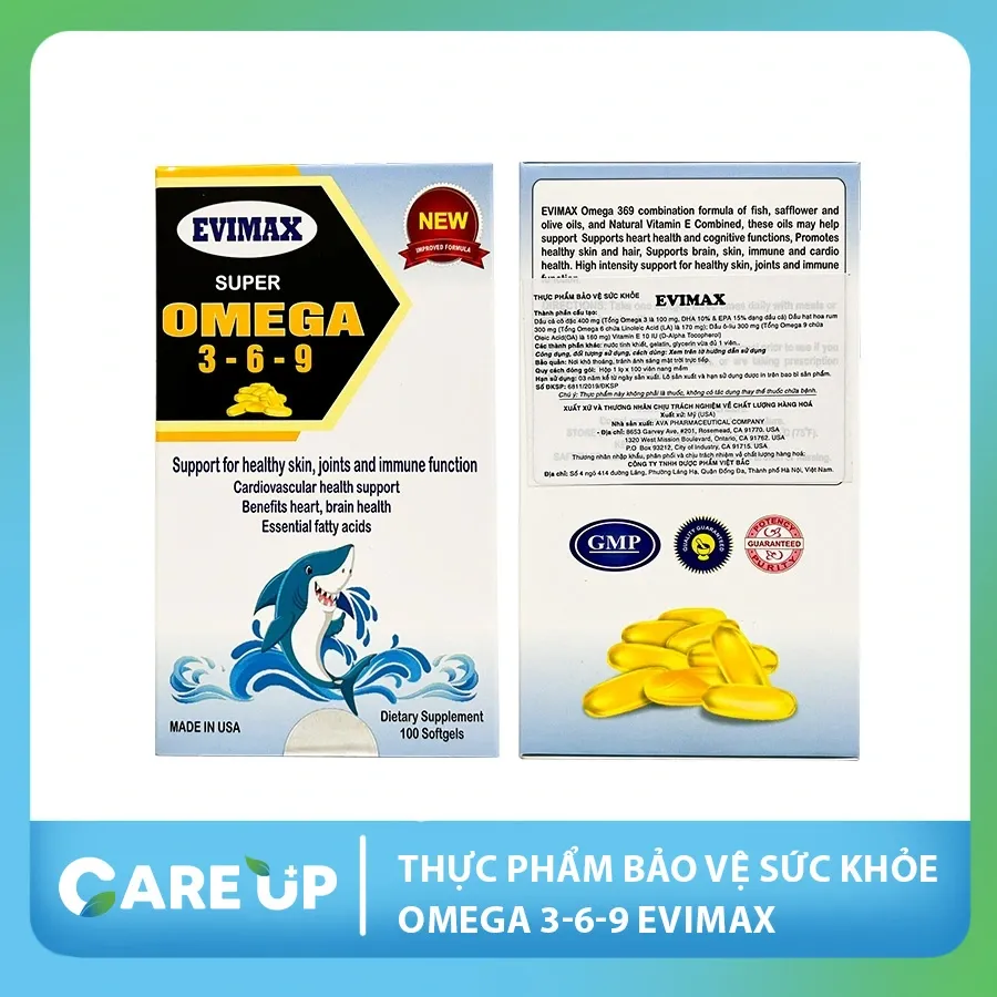 Thực phẩm bảo vệ sức khỏe Omega 3-6-9 Evimax