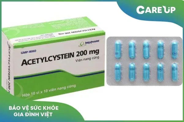 Acetylcysteine 200mg: Giải độc, bảo vệ sức khỏe gan, phổi