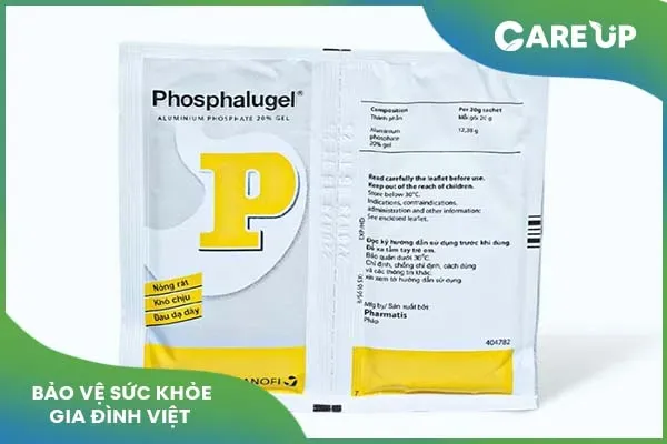 Hỗn hợp dịch Phosphalugel giảm axit dạ dày thực quản