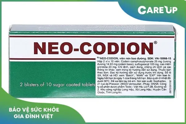 Neo Codion: Thuốc kê đơn điều trị ho khan do kích thích